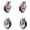 Service Caster 8 Inch Kingpinless Poly on Aluminum Wheel Caster Brakes 2 Rigid SCC, 2PK SCC-KP30S820-PAR-SLB-2-R-2 - alternate 1